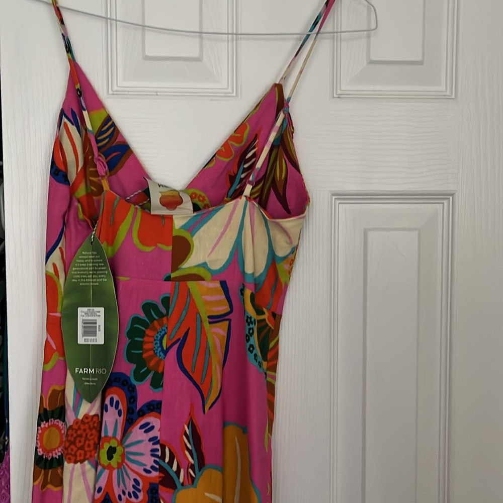 NWTS- Farm Rio Full Garden Mini Dress: XXS - Picture 6 of 7